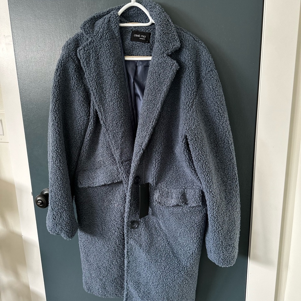Cozy Blue Teddy Coat